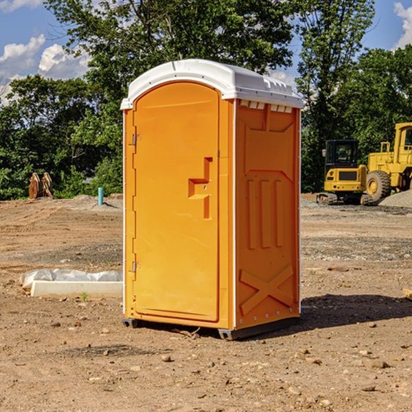 can i customize the exterior of the portable toilets with my event logo or branding in Newcomb